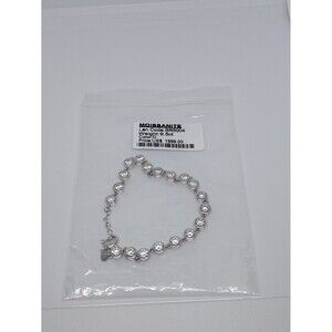 9.5ctw Moissanite, 925 Silver Tennis Bracelet. 7-8in. Adjustable W/ High Sparkle